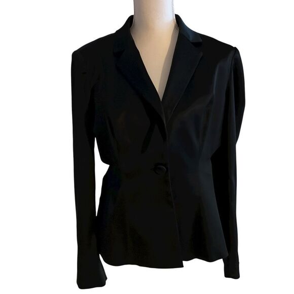 Donna Karan New York Cut-Out Tuxedo Jacket Size 8 - Picture 5 of 8